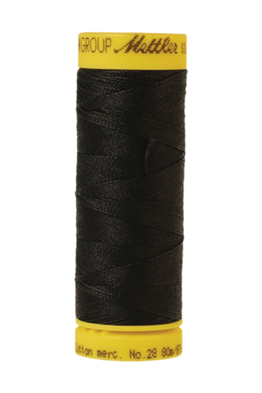 Black (9128-4000) | Silk-Finish Cotton 28wt (80M / 87Y) | Mettler Thread